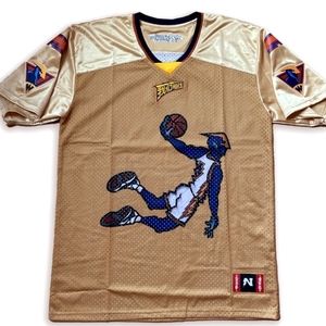Golden State Thunder football jersey wall of wallace custom